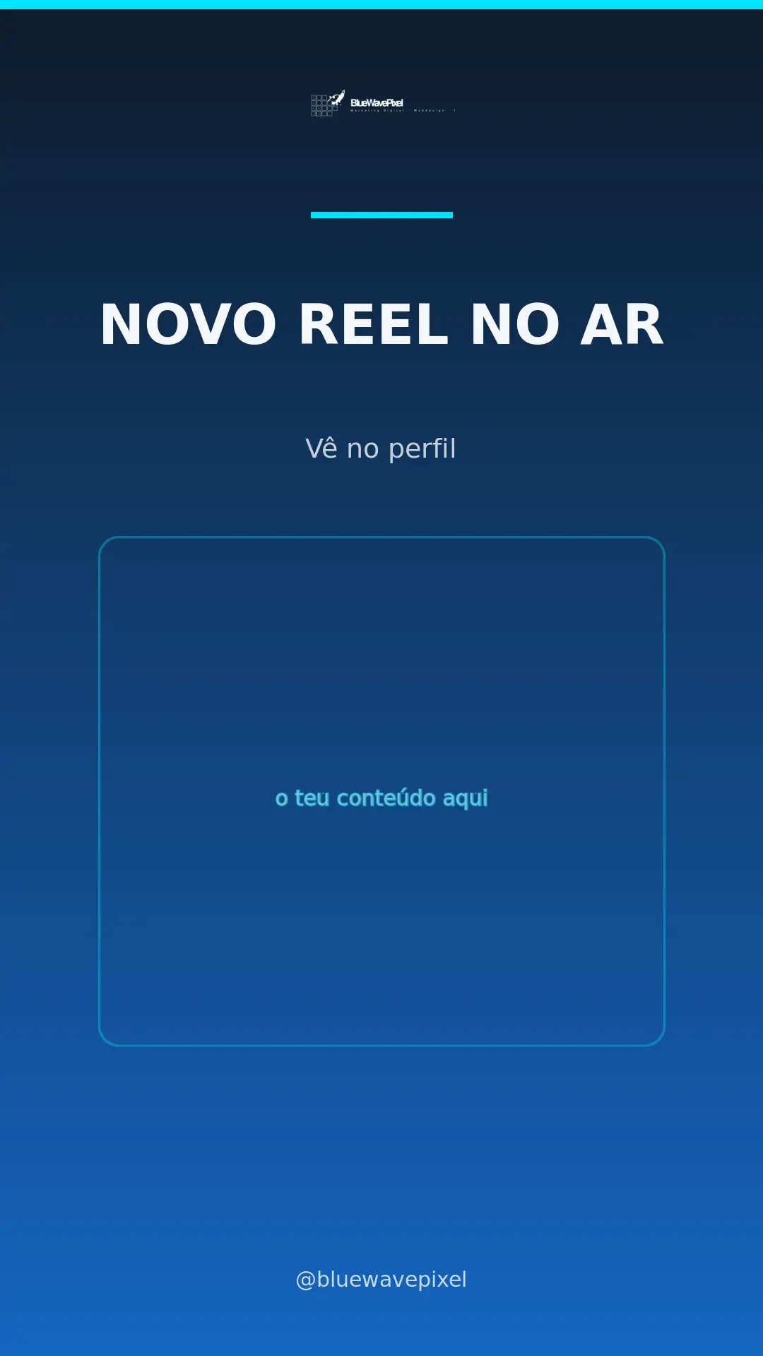 Novo reel no ar